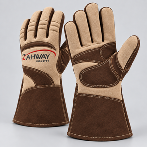 Gants de travail en cuir, longueur poignet, durables, style décontracté pour l'extérieur, impression par transfert thermique, gants de soudage de haute qualité pour unisexe - Product Image 3