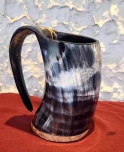 Meilleure vente tasse de corne de buffle écologique tasse de corne de Viking pour la qualité de la bière Style religieux artisanat fait à la main direct - Product Image 4