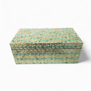 Caja Decorativa Hecha a Mano con Incrustaciones de Nácar, Organizador de Joyas para Decoración de Interiores - Product Image 3