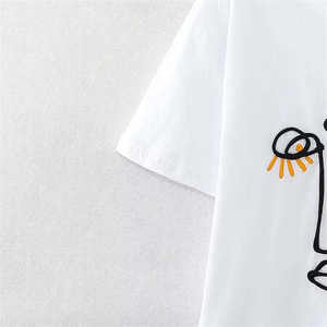 Camisetas de Moda de Manga Corta al por Mayor de Alta Calidad para Mujer, Camisetas Unisex con Cuello Redondo para Mujer - Product Image 5