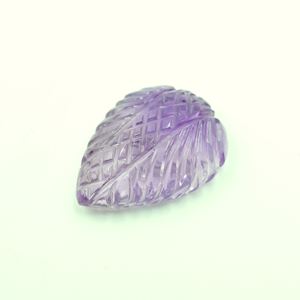Pierre précieuse naturelle taillée en feuille d'améthyste sculptée à la main Pierre de qualité supérieure - Product Image 2