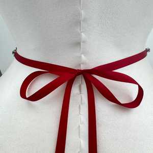 Cinturón Ajustable con Pedrería Borgoña Bridella BS122R para Bodas, Bailes de Graduación y Eventos Formales - Product Image 5