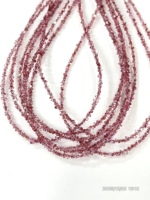 Perles facettées en quartz de qualité supérieure, couleur topaze rose naturelle, diamant Herkimar, taille 2-3 mm, certifiées Aigs, Alif International
