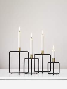 Bougeoir en métal noir 2026, vente chaude, pour décoration de Noël, bougeoir en métal pour la maison, l'hôtel et la décoration de table - Product Image 4