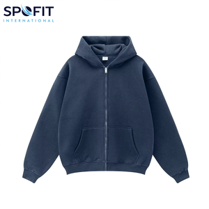 Sudadera con Capucha Personalizada con Cierre, para Hombre, Invierno, Gruesa, 100% Algodón, Felpa Premium, Precio Bajo al por Mayor, Térmica - Product Image 1