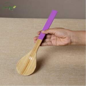 Ensemble cuillère et fourchette en bambou écologique - Product Image 2