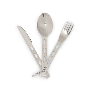 Vente en gros de kit de couverts en acier inoxydable Poignée articulée à trous Jeu de couverts en acier inoxydable plaqué argent best-seller - Product Image 3