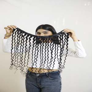 Indian Remy Hair Frontals Deep Curly HD para Swiss Lace Raw Blonde Hair Extension con características de encaje recto - Product Image 4