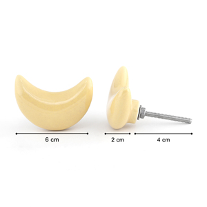 SHUBHAM Lite bouton de tiroir en céramique jaune avec poignée de traction réglable pour armoires de cuisine chambre salle de bain utilisation de la garde-robe de l'hôtel - Product Image 4