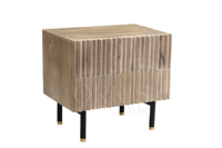 Mesa Auxiliar Elegante de Madera Maciza Moderna y Duradera Hecha a Mano con 2 Cajones para Apartamento, Hogar, Bar, Dormitorio, Sala de Estar, Hotel
