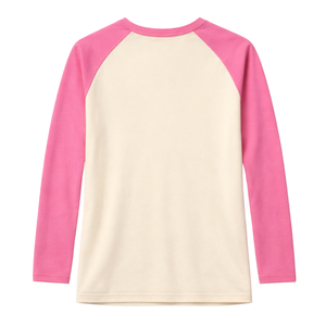 เสื้อยืดแขนยาวทรงแร็กแลนลายสวยๆ สไตล์นักศึกษาหญิง สีชมพูและเขียว สำหรับชมรมนักศึกษาหญิง ชุดนักศึกษาหญิง ชุดนักเรียนหญิง - Product Image 4