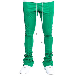 Pantalons de sport décontractés unisexes pour hommes, tendance, à taille haute, déchirés, en gros, en molleton, à motif empilé, vente chaude - Product Image 6