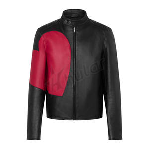 Veste d'hiver en cuir bleu pour homme sur mesure avec col montant, style rock, marque privée, veste tannée avec logo personnalisé - Product Image 5