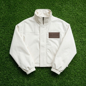 Chaqueta Cortavientos Ligera Blanca para Hombre, Cuello Alto, Cierre Completo, Chaqueta Deportiva Informal para Exteriores, Puños Elásticos - Product Image 5