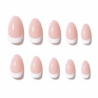 A052 2026 Nouveaux Ongles Press-On Français Haute Qualité 30 pièces Gel Spray Pré-fabriqués Amande Vente en Gros