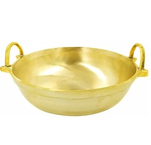 Serveur de nourriture de haute qualité en laiton massif brillant Kadai pour la maison et l'hôtel Ustensiles de cuisine en métal au design classique pour les plats de cuisson - Product Image 6