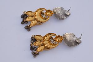 Pendientes de Botón con Diseño de Hoja Elegante, Pendientes de Latón Antiguo, Joyería de Moda Informal para Mujeres y Niñas - Product Image 3