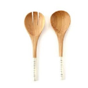 Best Selling Eco-Friendly MOON RISE CRAFT Classic Style Mango <b>Wood</b> Resin Salad <b>Spoon</b> <b>Set</b> for Parties Directly Manufacturer - Product Image 3