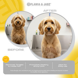 Peine para Mascotas de Acero Inoxidable de Alta Resistencia |   Herramienta Profesional para el Cuidado del Perro, para Desenredar, Eliminar Pelo Muerto y Cuidado Diario - Product Image 4