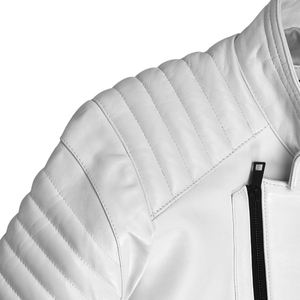 Chaqueta de Cuero Vacuno Original para Hombre, Chaqueta de Motociclista con Logotipo Personalizado, Chaqueta de Invierno Impermeable con Cremallera - Product Image 3