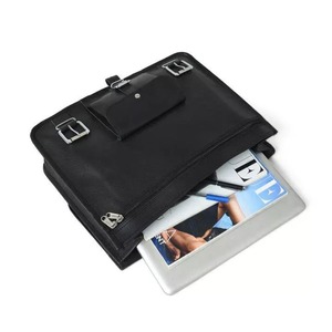 Sac messager classique en cuir sculpté de haute qualité pour les professionnels de bureau et les étudiants - Cuir véritable souple à prix abordable World Craft - Product Image 2