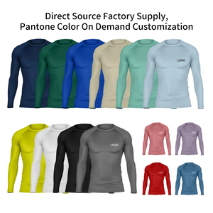 Custom Sublimation Printed Athletic Rash Guard – Quick Dry Spandex Long Sleeve Gym Training <b>Compression</b> <b>Shirt</b> - Product Image 6