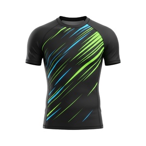 Camiseta de compresión duradera sublimada al por mayor para hombres, mujeres y niños, para entrenamiento de MMA, BJJ, Jiu Jitsu No-Gi, traje de baño personalizado - Product Image 1