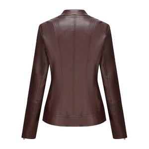 Outwear mode veste en cuir décontractée hommes d'âge moyen manteau en cuir hiver polaire doublé épaissir couleur unie - Product Image 6