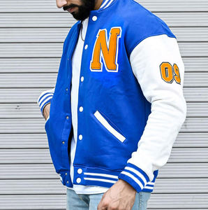 แจ็กเก็ตเบสบอลฤดูหนาวของผู้ชายทรงสลิมฟิตมีสไตล์แจ็กเก็ตเลตเทอร์แมนผ้าฝ้ายพิมพ์ลายปักกำมะหยี่อบอุ่นปรับแต่งได้ตามต้องการ - Product Image 1