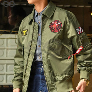 Printemps Patch pilote vol vêtements décontractés hommes léger Bomber manteau mince veste élégant patchs Aviation inspiré vêtements d'extérieur - Product Image 4