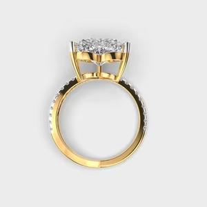 IGI certifié 14K or blanc Rose laboratoire cultivé diamant bagues de fiançailles pour les femmes Design élégant luxe mariage bijoux fins cadeau - Product Image 4