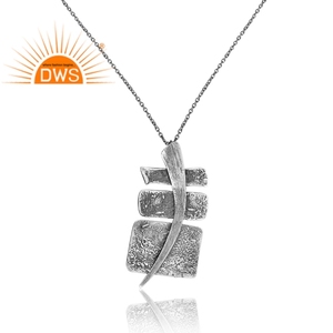 Vintage Design Silver Oxidised Pendant Necklace Custom Jewelry <b>For</b> Women <b>Gift</b> <b>For</b> <b>Her</b> Wholesale Jewelry Manufacturer - Product Image 2