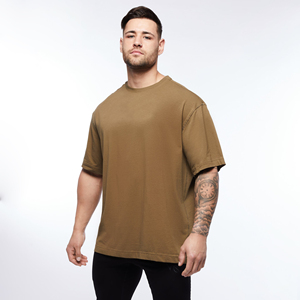 T-shirt surdimensionné en coton pour homme, vêtement de haute qualité, de styliste, à manches tombantes, nouvelle collection 2023 - Product Image 4
