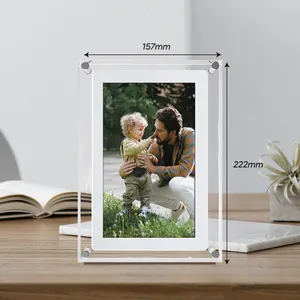 Hot Sale 7 inch Acrylic Digital Photo Frame Acrylic Glass Table Nft Photo Frame Full Format Photo Frame