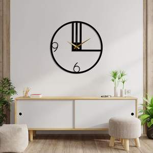Reloj de pared de tubo de metal decorativo Dorado de la más alta calidad para decoración del hogar Reloj de pared de decoración de sala de estar de lujo digital - Product Image 6
