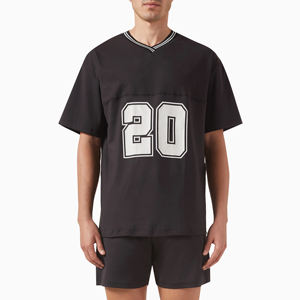 เสื้อยืดกีฬาแนวสตรีทสไตล์วินเทจสำหรับผู้ชายเสื้อครอปรัดรูปสำหรับบ็อกซี่ฟิตเสื้อตาข่ายกันรอยยับ - Product Image 1