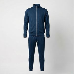 Chándal Deportivo Informal para Hombre, Corte Regular, con Capucha, Forro Polar Transpirable, Cierre de Cremallera, Tallas Grandes, Colores y Logotipo Personalizables - Product Image 1