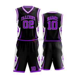 ชุดกีฬาบาสเก็ตบอลของผู้ชายชุดภาพลวงตาระบายอากาศได้ดีดีไซน์ล่าสุด - Product Image 6