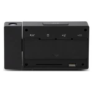 Reloj de Mesa Inteligente Multifunción con Control por Radio y Alarma, Modelo RDP1002BLK de Explore Scientific, Color Negro - Product Image 3