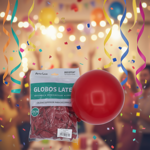 Party Love <b>Latex</b> Balloons 25cm <b>Red</b> R10 For Decoration - Product Image 3