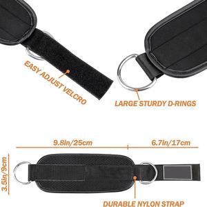 สายรัดข้อเท้าบุนวมแบบวงแหวนรูปตัว D คู่สำหรับเครื่องออกกำลังกายสายรัดข้อเท้าสำหรับการฝึกออกกำลังกายขา - Product Image 4