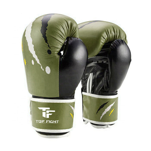 นวมชกมวยหนังแท้สีทอง100% หนังวัวแท้ MMA มวยไทยถุงมือซ้อมแฝด - Product Image 6