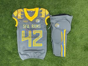 Maillots de football américain personnalisés en gros, bon marché, vierges, à imprimer numériquement, uniformes personnalisés, ensembles pour adultes, tailles plus grandes, courts - Product Image 5