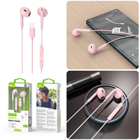 AURICULAR ROSA Écouteurs et casques de musique filaires HEF-07L compatibles avec les appareils APPLE