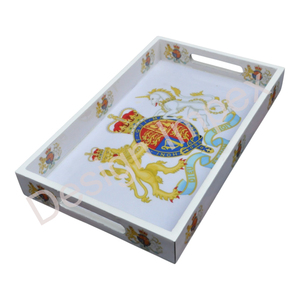 Plateau de petit-déjeuner en bois pour servir de grands plateaux personnalisés de forme rectangulaire meilleurs plateaux en bois pour la décoration intérieure résistance à l'eau - Product Image 2