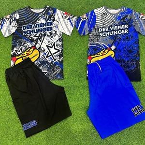 Camisetas de fútbol para adultos unisex personalizadas 2024, venta al por mayor, conjunto de uniforme blanco y verde, nombre del equipo, sublimación, servicio OEM, 100% poliéster - Product Image 2