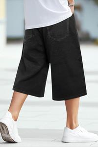 กางเกงยีนส์ขายาว3/4ทรงฮิปฮอปทรงตรงของผู้ชาย - Product Image 4