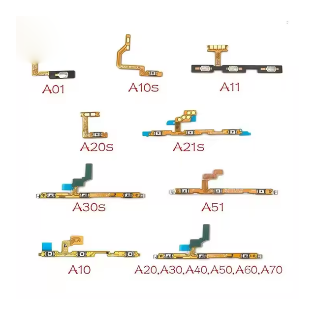For Mobile Phone Volume Button Power Key Flex Cable A01 A10S A11 A20S A21S A30S A51 A10 A20 A30 A4 Black 1 Year 100% Tested