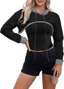 Sweat à capuche court d'hiver pour femmes à la mode 2025 | Pull à logo avant personnalisé vêtements de sport en polaire respirante à séchage rapide pour les acheteurs en gros - Product Image 4