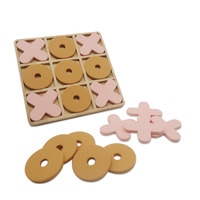 Xo Tic Tac Toe éducation précoce Puzzle pensée blocs d'exercice bataille jeu de société jouets jeu de fête intérieure pour enfants